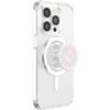 Light Pink Mandala Flower White Monogram Letter M Initial PopSockets PopGrip for MagSafe