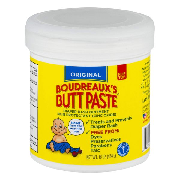 Boudreaux's Butt Paste Original Diaper Rash Cream, Ointment for Baby, 16 oz. (Pack of 1)