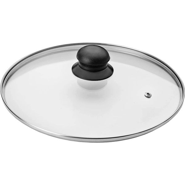 AL-FAHMI Tempered Glass Lid Designed to Fit All Saucepans Frying Pans Dishes Universal Glass Lid Different Sizes (18CM)