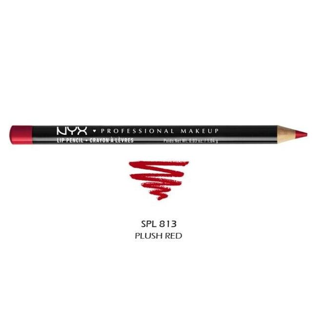 (Lot of 3) Nyx Slim Pencil Lip Pencil Lip Liner *SPL813 - Plush Red*  New Sealed