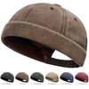 Initlove Docker Hat for Men Vintage Brimless Sailor Hat Beanie Cap Coffee