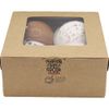 Natural Kraft Hot Cocoa Bomb Instruction Labels 2 Inch Round Holiday 50 Total Stickers