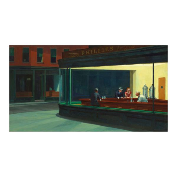 Spiffing Prints Edward Hopper - Nighthawks - Medium - Matte - Framed