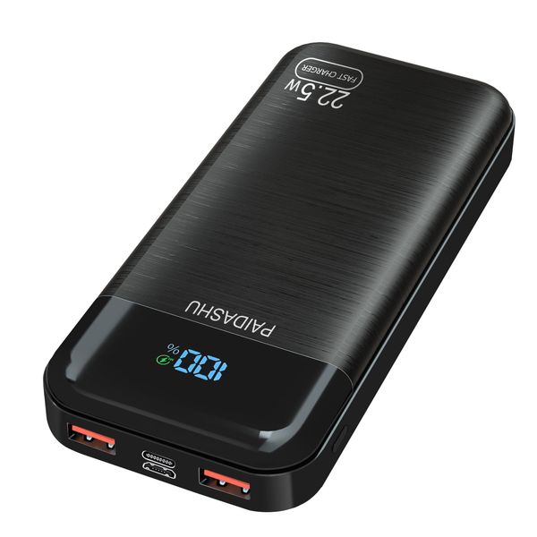 Power Bank 27.000 mAh, 22,5W Externer Handyakku PD20W Schnell Aufladende Powerbank USB C mit LED Display 3 Ausgängen & 2 Eingängen Tragbares Ladegerät für Smartphones