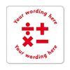 Personalised Maths School Teachers Reward Feedback Marking Stamper Stamp 25mm Primary Teaching Services (Red)
