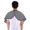 Barber Cape, 2Pcs Cloak Short Washable Soft Cloth Hair Cutting Hairdressing Salon Gown Bib Apron Vertical Stripes, Black & White