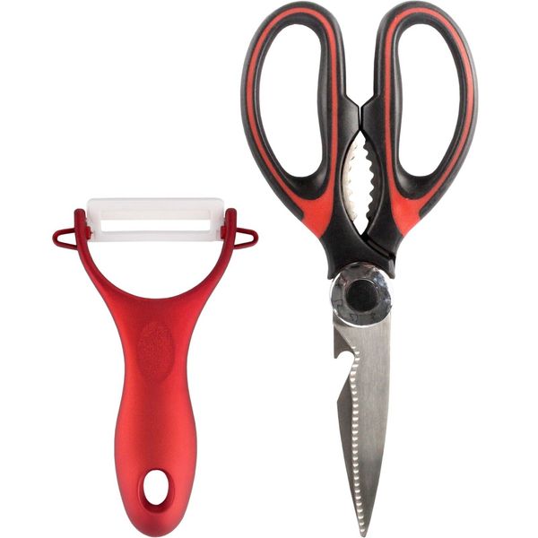 Premium 5-in-1 Kitchen Shears with Peeler Set