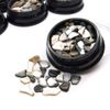 Nail Earth Color Natural Crush Shell Stone, Assorted 1 Pack (4. Cream Base, Large)