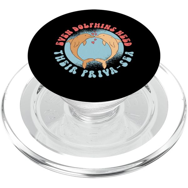 Dolphin: Even Dolphins Need Their Priva-Sea PopSockets PopGrip for MagSafe