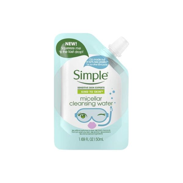 Simple Kind To Skin Micellar Cleansing Water Squeeze Me Pouch Travel Size