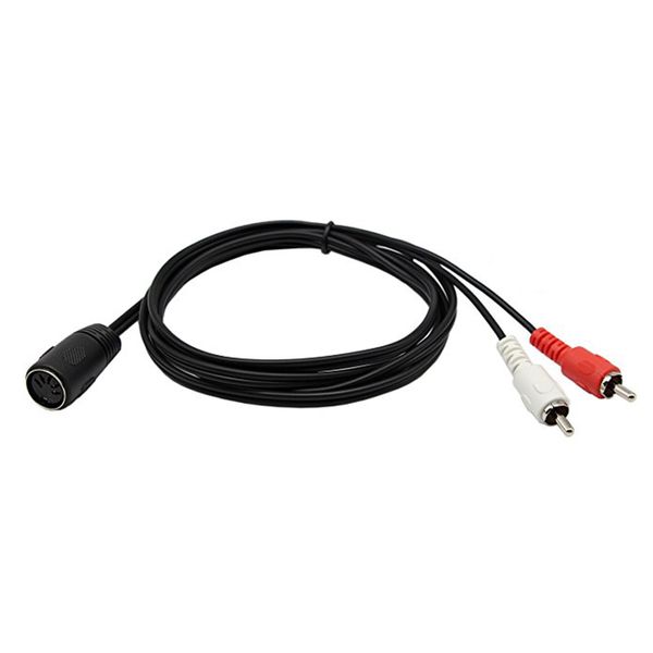 5 Pin Din MIDI Kabel, CERRXIAN Din Din 5 Pin Stecker auf 2 Cinch Stecker Professionelles Audio Kabel für Bang & Olufsen, Naim, Quad ... Stereo Systeme (DIN FEMALE-1.5m)