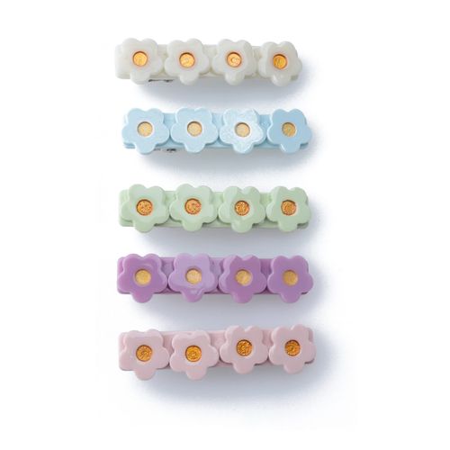 Sowaka 5 pcs Flower Hair Clips Acrylic Cute Alligator Clips Metal Non Slip Hair Accessories Headwear for Women Girls Long Thick Thin Short Hair Barrettes Birthday Gift