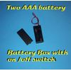BATTERY BOX WITH ON/OFF SWITCH - 2  AAA  BATTERY HOLDER 