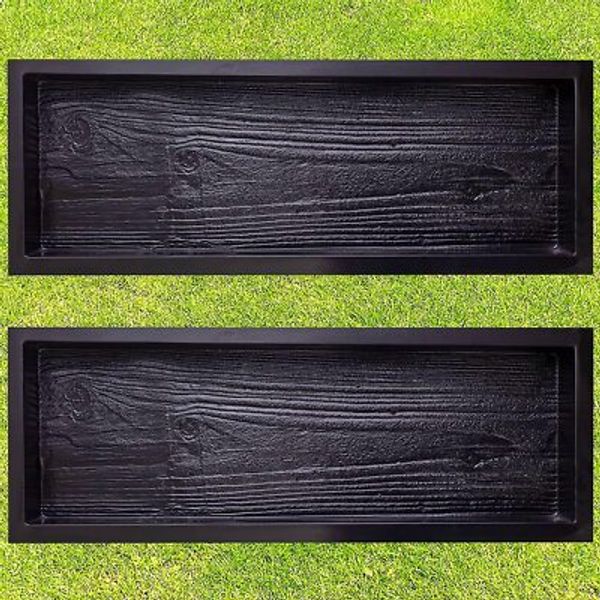 BETONEX Big DIY Precast Concrete Molds 2 pcs Wooden Pavers Cement Paver Mold ...