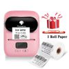 Portable Barcode Printer Wireless Pocket Thermal Printer Label Receipt Printer