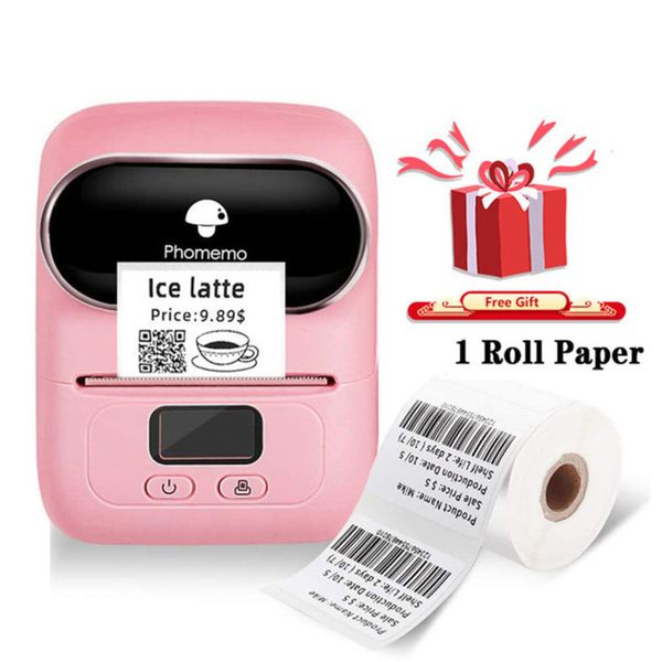 Portable Barcode Printer Wireless Pocket Thermal Printer Label Receipt Printer