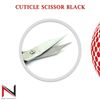 Precision Cuticle Nail Scissors Black Straight Arrow Point, Ultra-Sharp and Thin