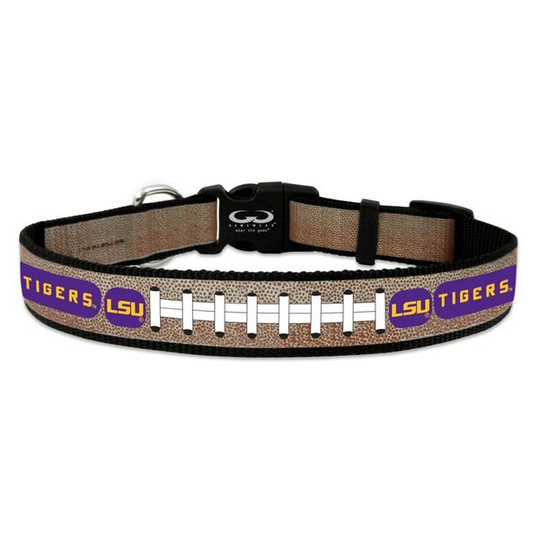 CFB LSU Tigers Reflective Football Collar, Medium, Black