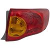 Tail Light Fits 2009-10 Toyota Corolla Passenger Side Outer Halogen with bulb(s)