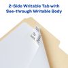 Avery Filing Ultra Tabs, 3" x 1.5", 2-Side Writable, White, 24 Repositionable File Tabs (74776)