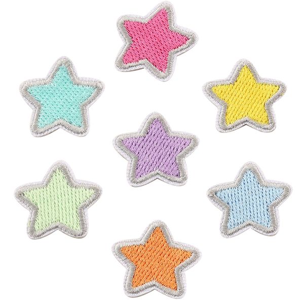 Iron Patch, Embroidery Patch, Star, 7 Color Set, Garment Repair, DIY