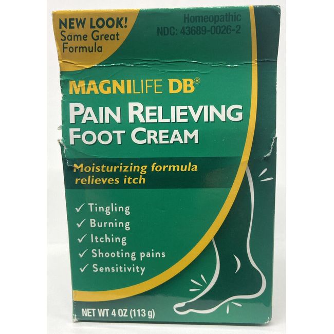 magnilife db pain relieving foot cream 4oz scuffed box