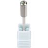 USA Professional Crystal Top Silver Small Barrel Nail Drill Bit Extra Fine Grit
