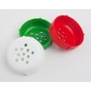 Cheese Shaker Tops-Plastic- Rust & Dent Free Forever Lids (12 Count) 241W WHITE