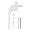 DIDA UPVC Window Handle White, 1pcs Universal Lockable Window Handle, 40mm Spindle Length