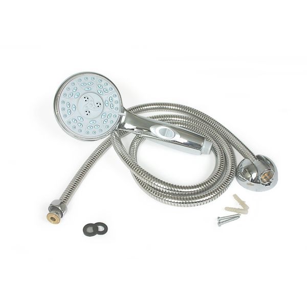 Camco 43713 Shower Head Kit with On/Off Switch and 60" Flexible Shower Hose (Chrome)