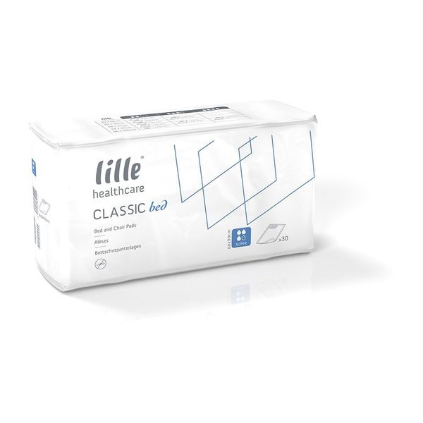 Lille Healthcare Classic Incontinence Bed Pad - Super - 60cm x 90cm (1 Pack of 30)