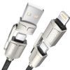 RAVIAD 4 in 1 Charging Cable, Multi 3A USB Type C Cable, iPhone Charging Cable, 60W PD USB C Lightning Cable, USB-c, Fast Charging, Type c Cable, Type c Lightning for iPhone