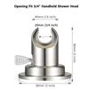 BOPai Suction Shower Head Holder, Relocatable Handheld Showerhead Holder, Fixed Angle - Brushed Nickel