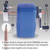 Helix Metal Desktop Sharpener for Standard and Jumbo Pencils (Assorted Colours)