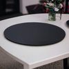 Oval Placemat Set - Matt Graphite Grey 4 Placemats Standard 38cm x 28cm
