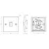 Knightsbridge CS12AB Antique Brass Square Edge 10A 1G Intermediate Switch, 230 V