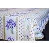 Le Cluny French Provence Tablecloth, 52" x 72" Rectangular, Coated Cotton...