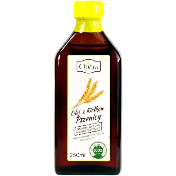 Wheat Germ Oil, cold-pressed and crude Ol’Vita, 100 ml and 250 ml (250 ml)