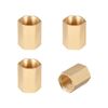 sourcing map 4 Stk. Messing Rohrfitting, 1/4"G Innengewinde, gerade Stange, Rohrfitting de