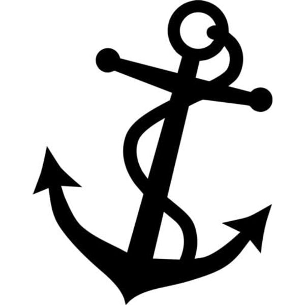 Ship Anchor Sailing Vinyl Decal Sticker for Car/Window/Wall (Blue Gloss)
