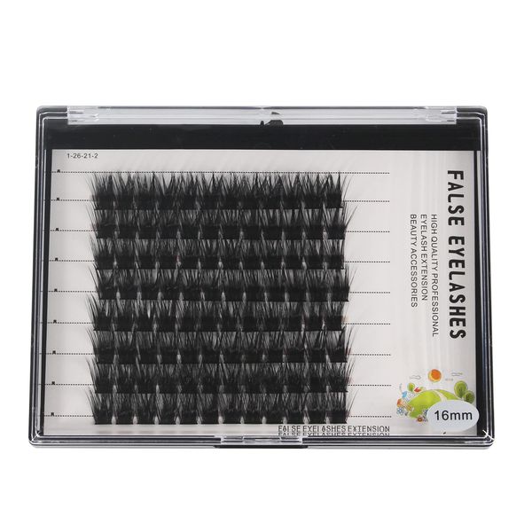 Handmade Natural Long Wide Stem Individual False Eyelashes Thickness0.07mm D Curl Black Soft and Lightweight Makeup Cluster Eyelashes Thick Base Dramatic Look (10mm)