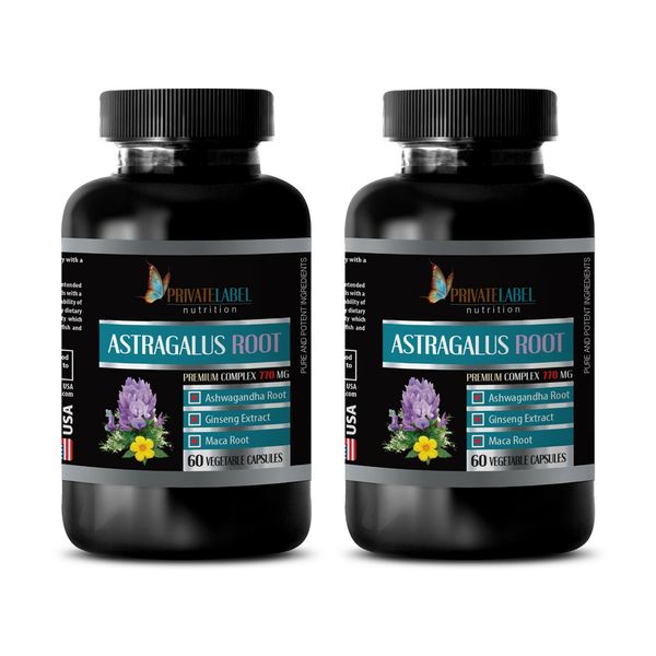 full body detox - ASTRAGALUS ROOT COMPLEX 770mg - super kidney cleanse 2 Bottle
