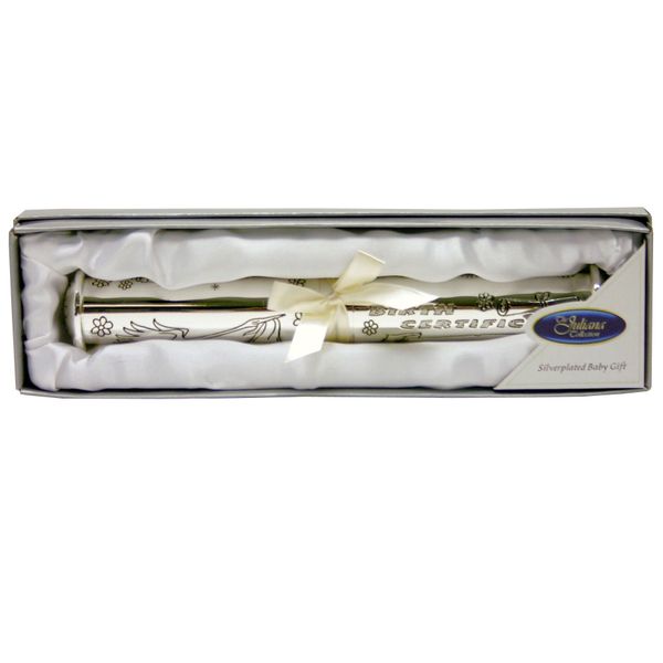 Silverplated Birth Certificate Holder