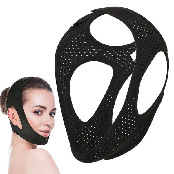 Anti Snoring Chin Strap,Chin Strap Mouth Breathing,Snoring Aids for Men,Anti Snoring Chin Strap,Adjustable Loops Chin Strap,Anti-Snoring Mouth Guard, Breathable Snoring Aids Adapt for Women and Men