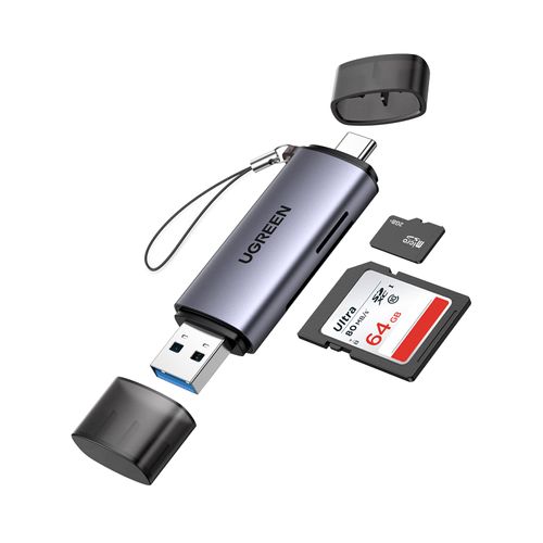 UGREEN USB C Card Reader USB 3.0 Card Reader SD Micro SD Adapter to USB-C Card Reader USB Type C Compatible with Thunderbolt 3 for MacBook Pro, iPad Pro 2018, Samsung S20/S10, A51, Huawei P30 etc.