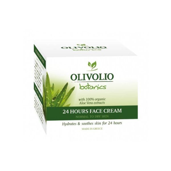 Olivolio 24h aktive Feuchtigkeitscreme mit 92% natürlichen Inhaltsstoffen und 100% Bio Aloe Vera - ohne Mineralöl und Parabene