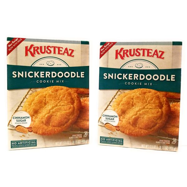 Krusteaz Snickerdoodle Cookie Mix, 17.5-Ounce Boxes (Pack of 2)