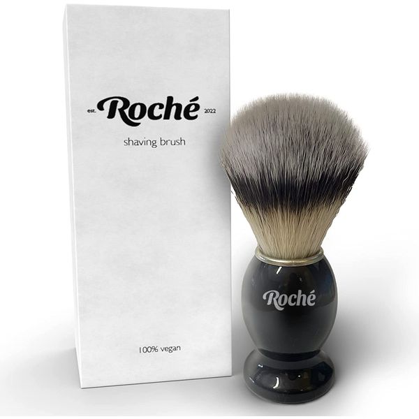 Shaving Brush - Luxury Exfoliating Synthetic Barbers Shave Brush, Vegan & Suitable for Sensitive Skin