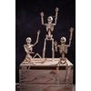 Fun World Posable Skeleton Jointed Limbs 14.5" Decoration Prop, Beige Brown