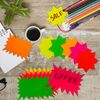 Pack of 40 Assorted Coloured Neon Fluorescent Rectangle Shape 150 x 100mm